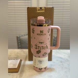 Stanley Stitch Unique Collaboration 40oz Pink & Gold Tumbler